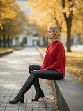SPANX Black Faux Leather Leggings